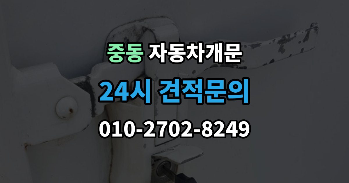 마포구 중동 차 문 잠겼을 때 문 파손 없이 여는 절차 살펴보기