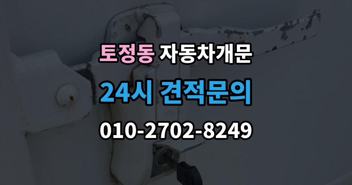 토정동 자동차 문 잠김 겨울철 결빙으로 인한 잠김과 구분하는 법