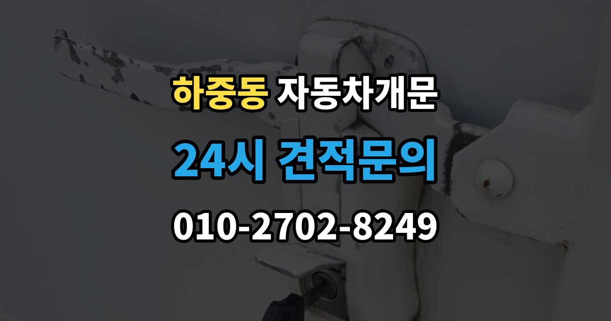 마포구 하중동 자동차 문 잠김 리모컨 오작동과 실제 잠김 구분하기