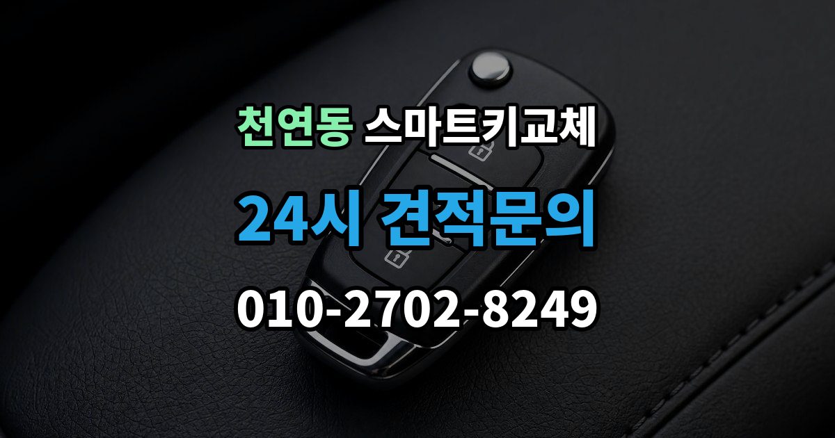 천연동 스마트키 교체 잠금 상태에서 무리 없이 열어야 할 경우