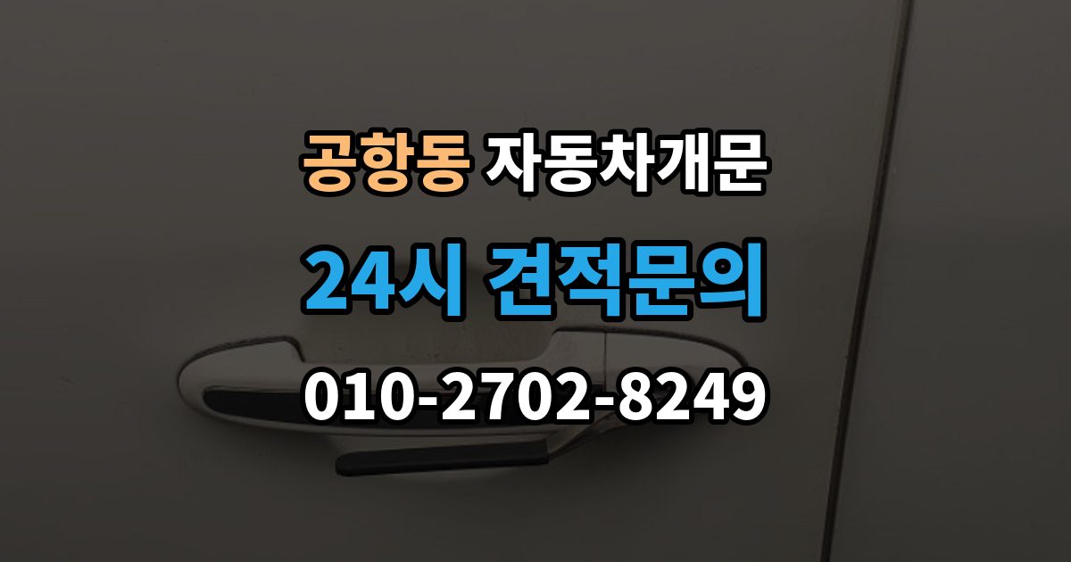 공항동 차 문 잠겼을 때 문은 열려도 시동이 안 걸릴 때 구분법