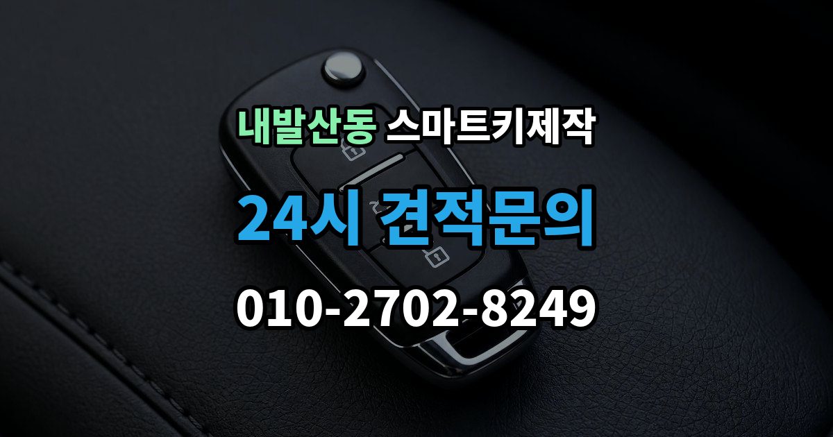 내발산동 스마트키 제작 주차장 방문 서비스로 가능한 작업과 한계