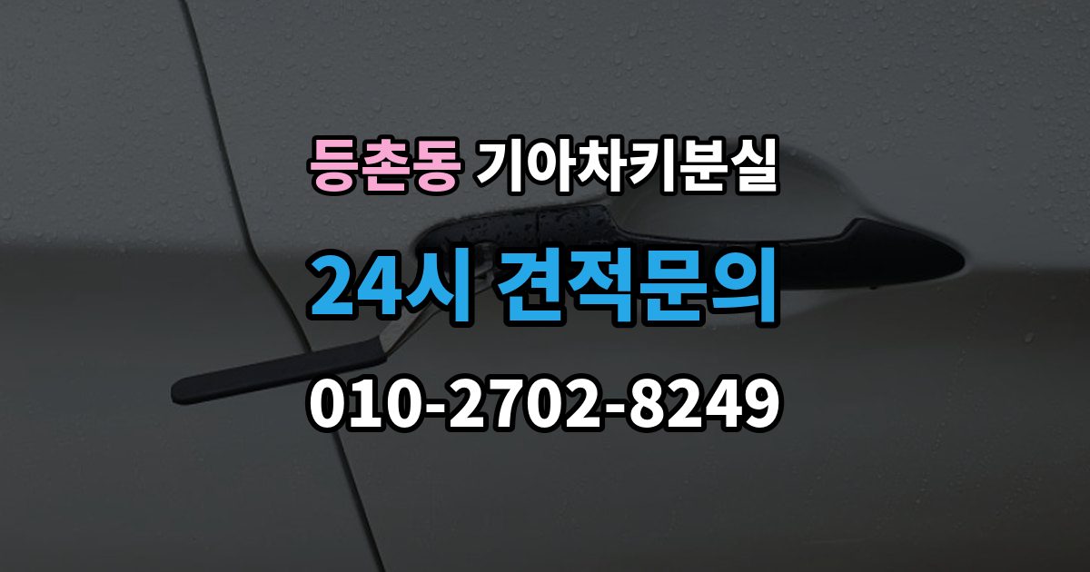 등촌동 기아 차키 분실 출장 안내 - 새 키 발급 전에 꼭 확인할 차량 정보