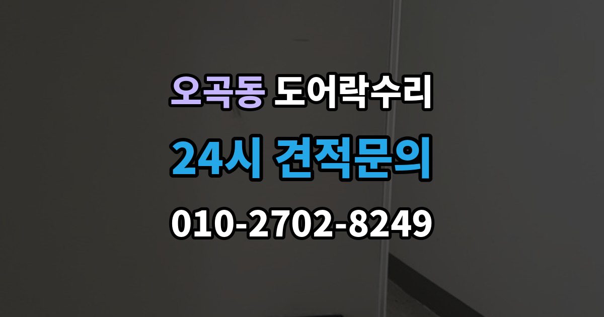 서울 강서구 오곡동 도어락 수리 문틀 문제로 잠금이 흔들릴 때 대처
