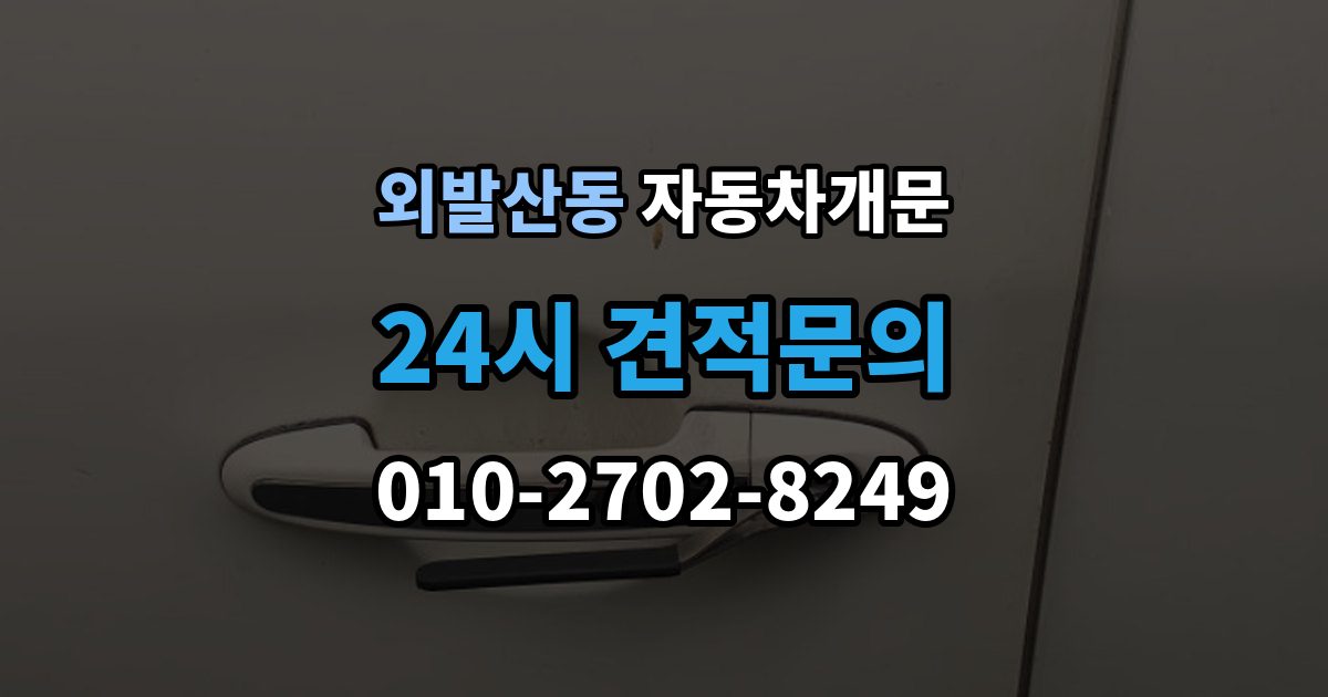 외발산동 차 문 잠겼을 때 아이나 반려동물이 안에 있을 때 우선순위