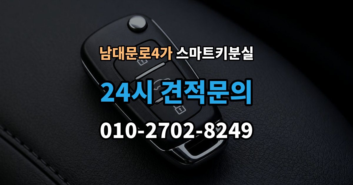 남대문로4가 스마트키 분실 예비키 없이 외출했다면 확인할 이동 경로