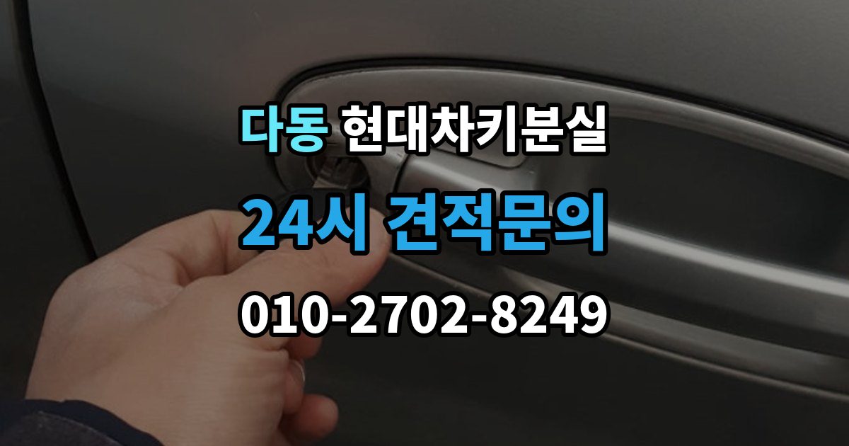 다동 현대 차키 분실 운행 중 경고가 뜨는 경우와 원인