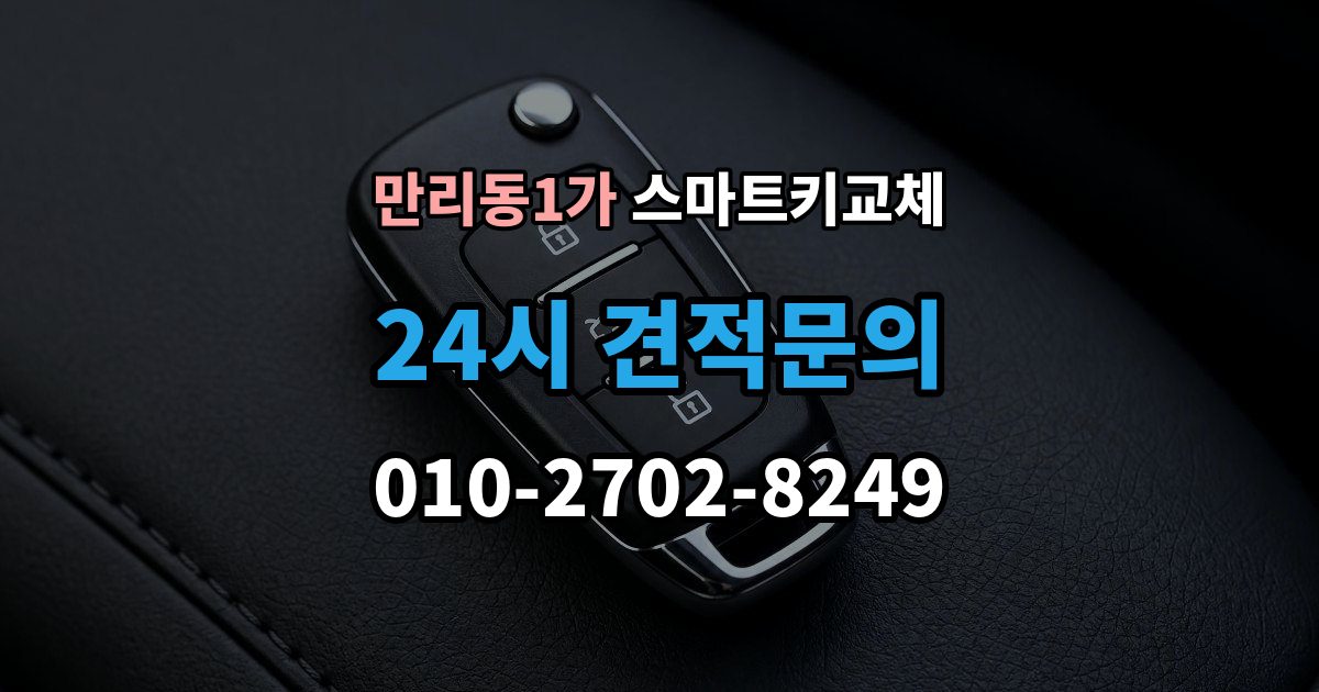 만리동1가 스마트키 교체 예비키 없이 남았을 때 이동 수단부터 생각하기