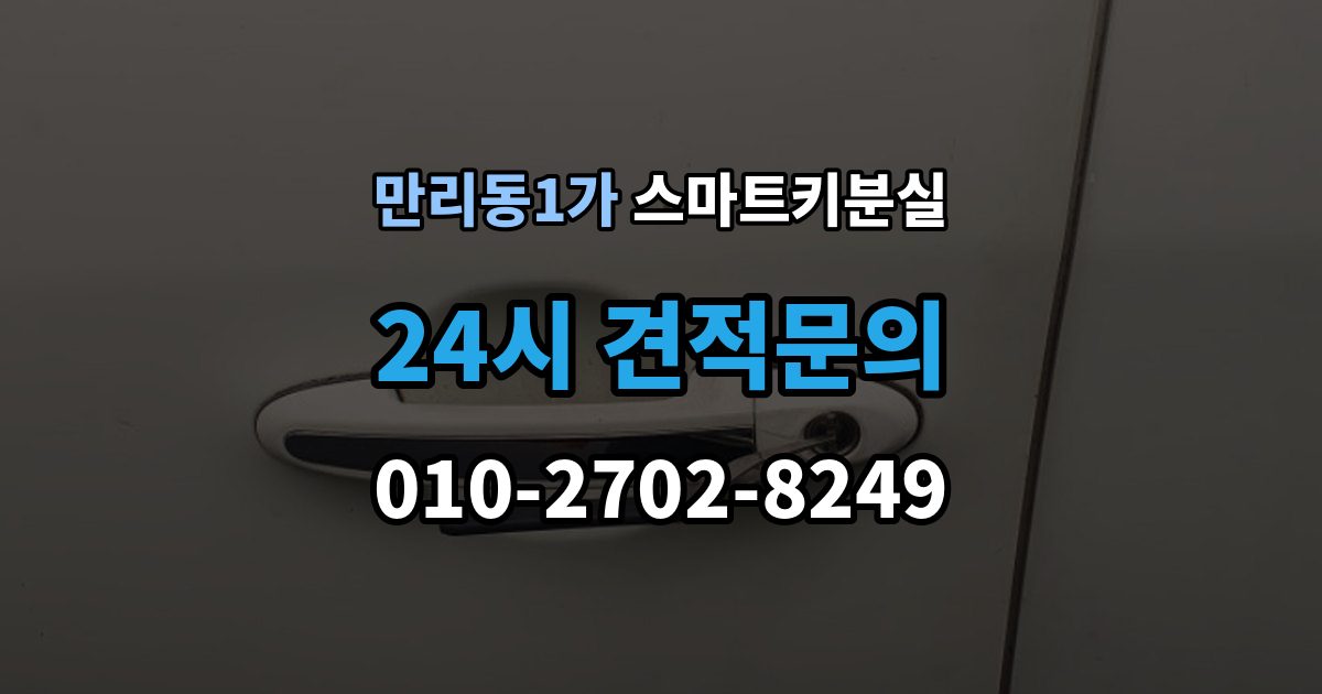 만리동1가 스마트키 분실 배터리 이상인지 먼저 확인하는 체크포인트