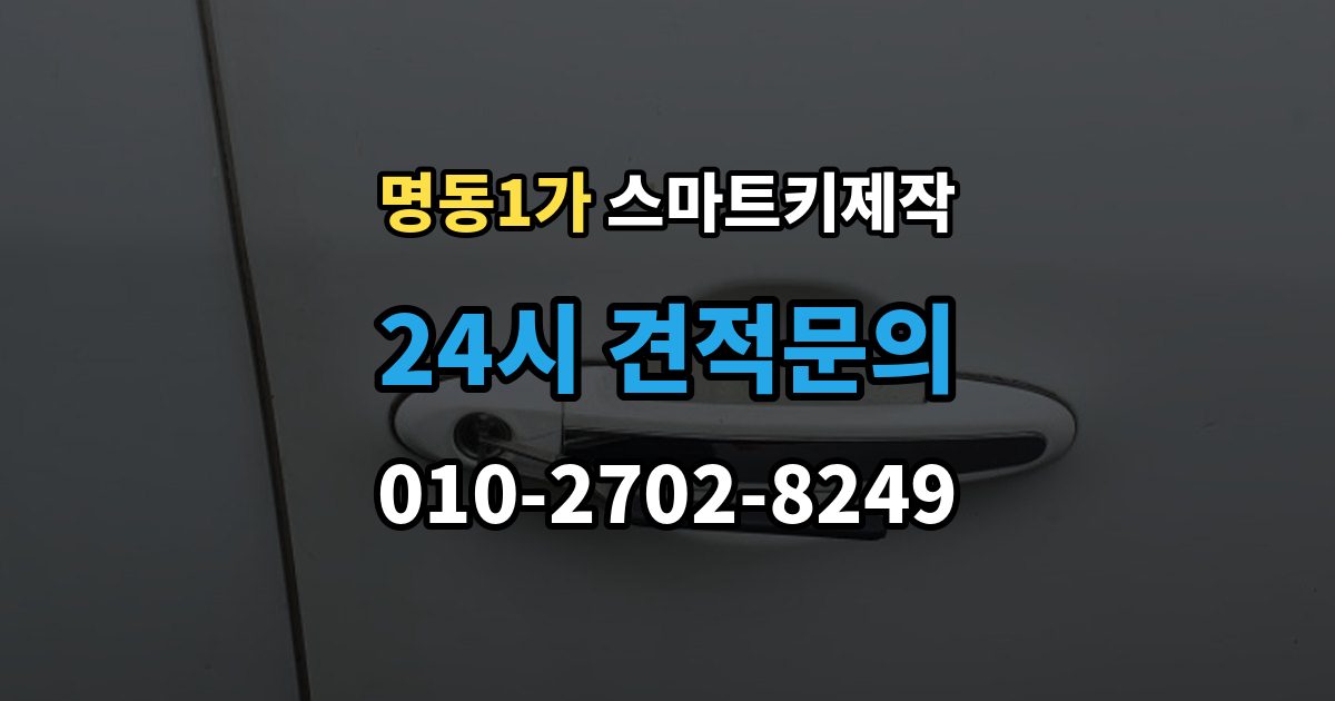 명동1가 스마트키 제작 배터리 교체 후에도 안 될 때 볼 항목