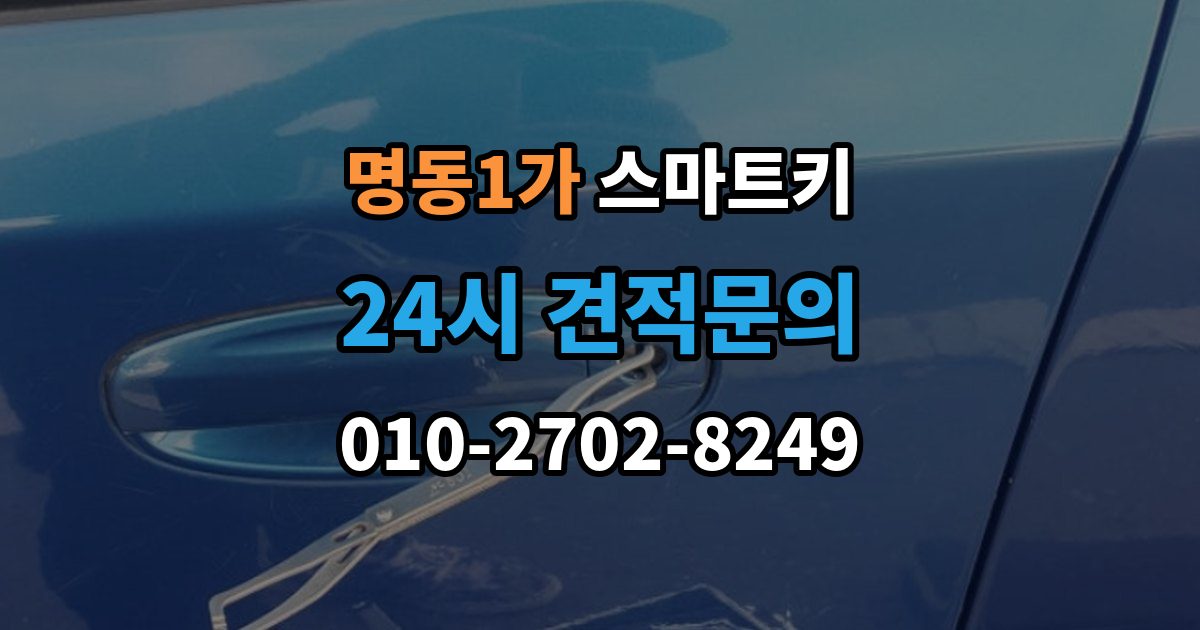 명동1가 스마트키 추가 등록이 필요한 대표적인 경우