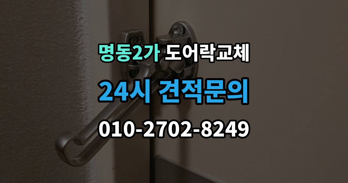 명동2가 도어락 교체 자동잠금이 안 걸리는 도어락, 문 처짐부터 확인