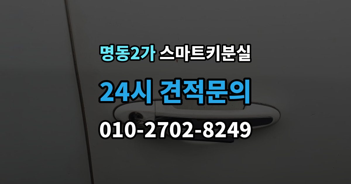 명동2가 스마트키 분실 등록 시간과 진행 절차 알아보기