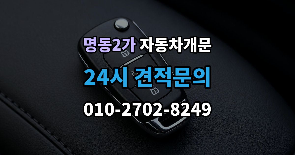 명동2가 자동차 문 잠김 장기 주차 중 발생했을 때 확인할 것