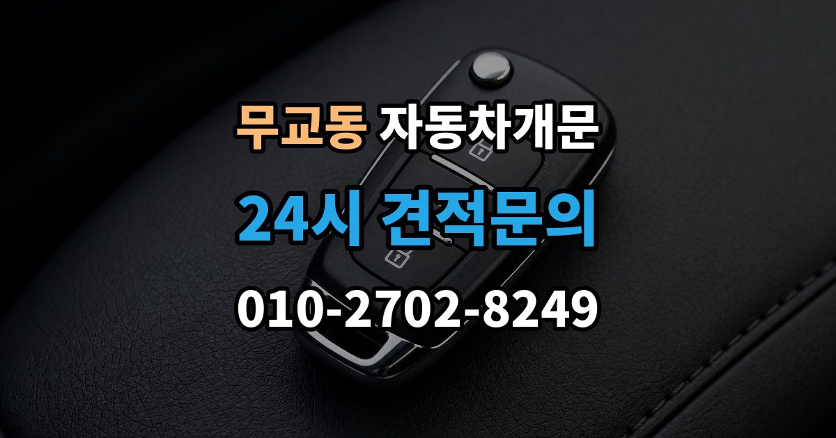 무교동 차 문 잠겼을 때 문은 열려도 시동이 안 걸릴 때 구분법