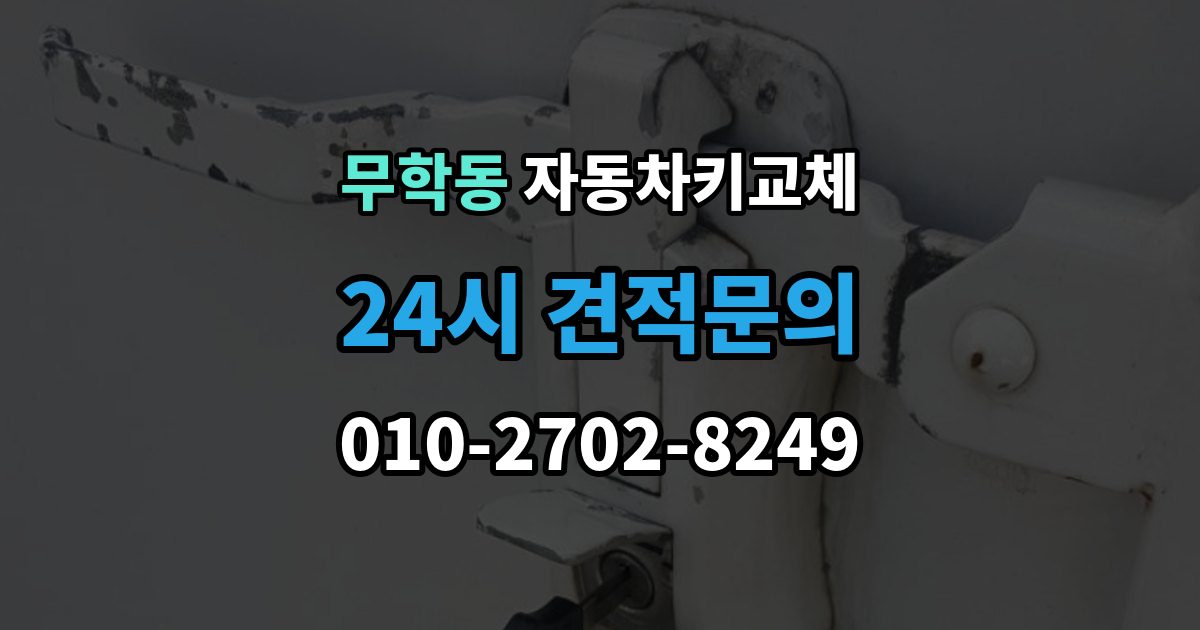 무학동 자동차키 교체 문을 여는 방식별 장단점