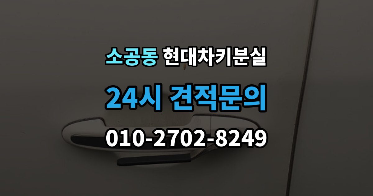 소공동 현대 차키 분실 도어락은 반응하는데 원격 기능이 안 될 때