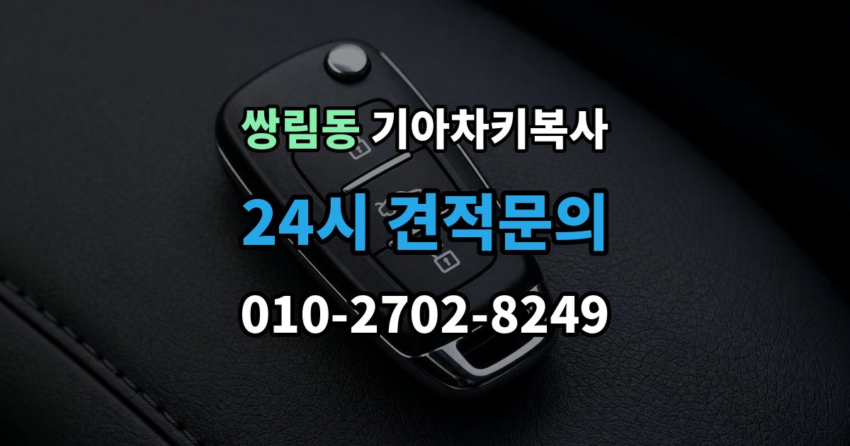 쌍림동 기아 차키 복사 등록 가능 여부를 좌우하는 키칩 확인