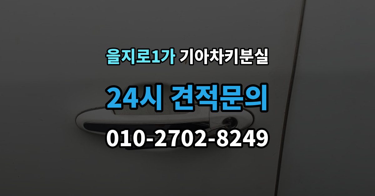 을지로1가 기아 차키 분실 원격 잠금 해제가 안 될 때 점검 항목