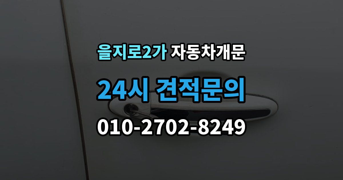 을지로2가 차 문 잠겼을 때 리모컨 배터리 방전과 잠김을 구분하는 법