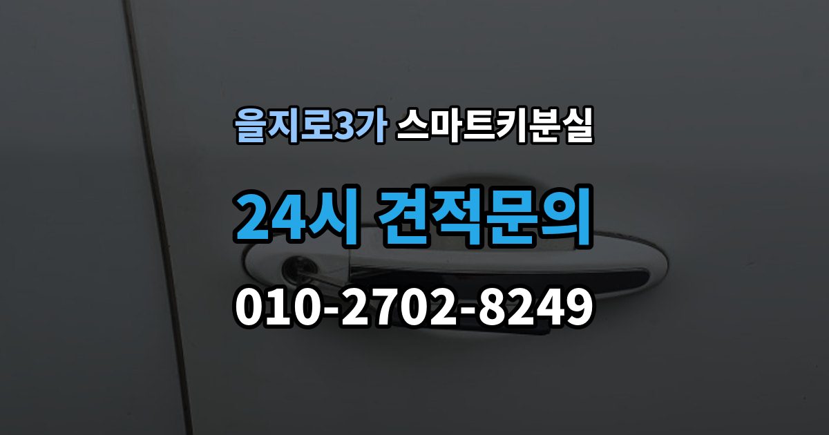 을지로3가 스마트키 분실 문이 안 열릴 때 안전하게 대처하는 법