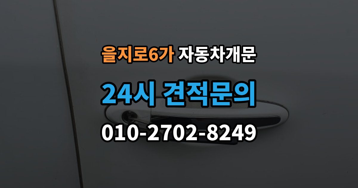 을지로6가 자동차 문 잠김 차량 내부에 사람이 있을 때 우선 조치