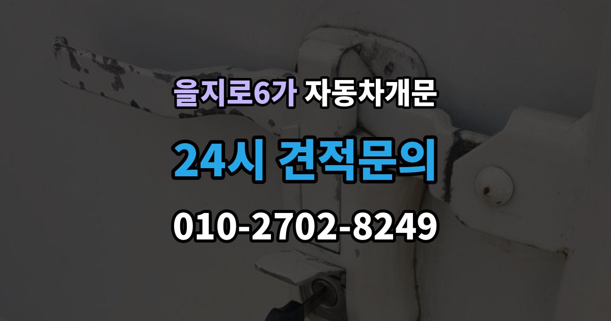 을지로6가 차 문 잠겼을 때 아이나 반려동물이 안에 있을 때 우선순위