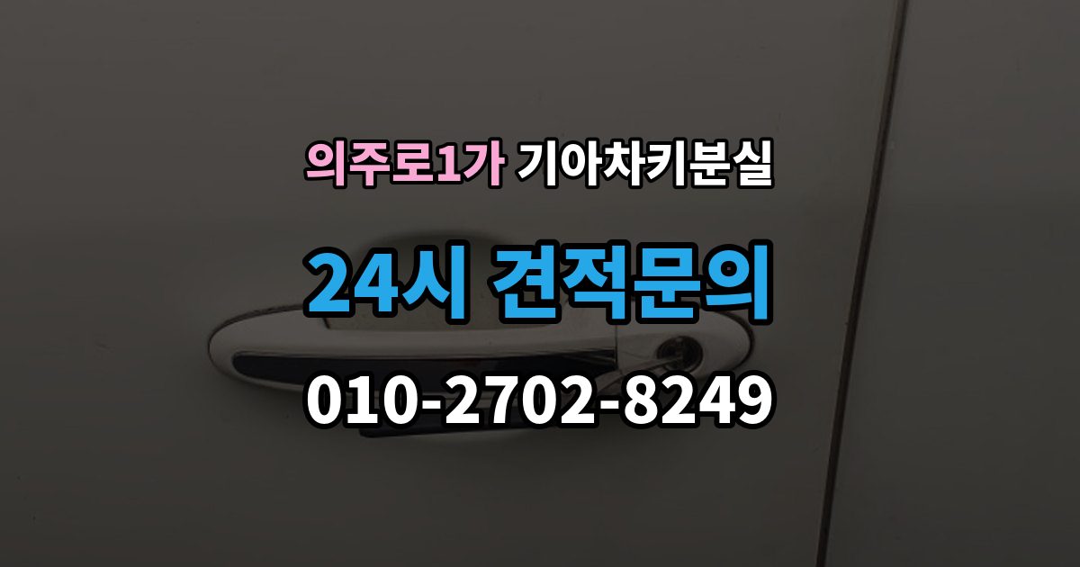 의주로1가 기아 차키 분실 출장 안내 - 신형 모델 키 세팅과 코딩은 어떻게 다른가