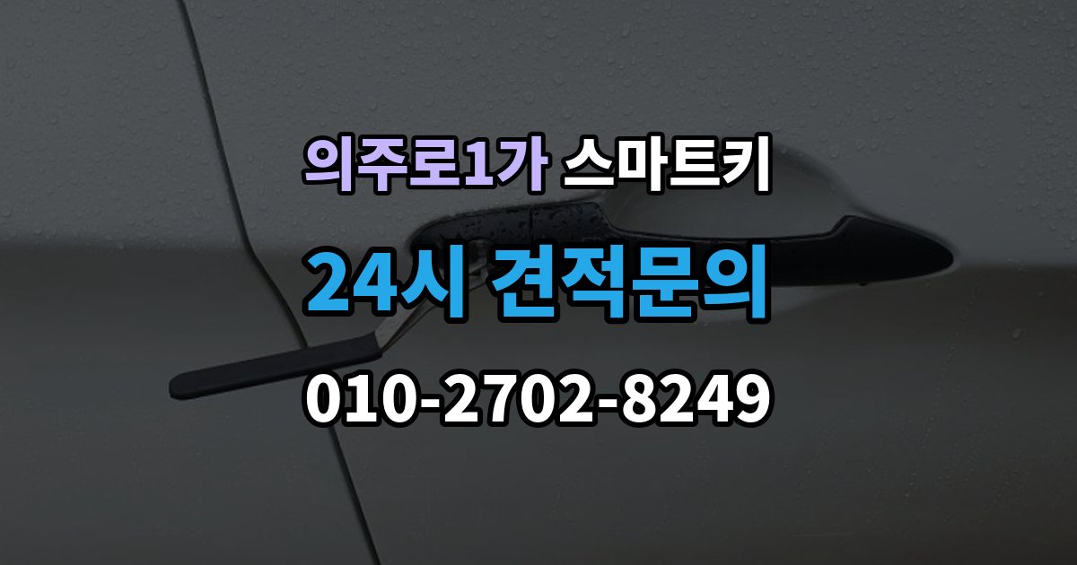 의주로1가 스마트키 분실 예방을 위한 기본 습관