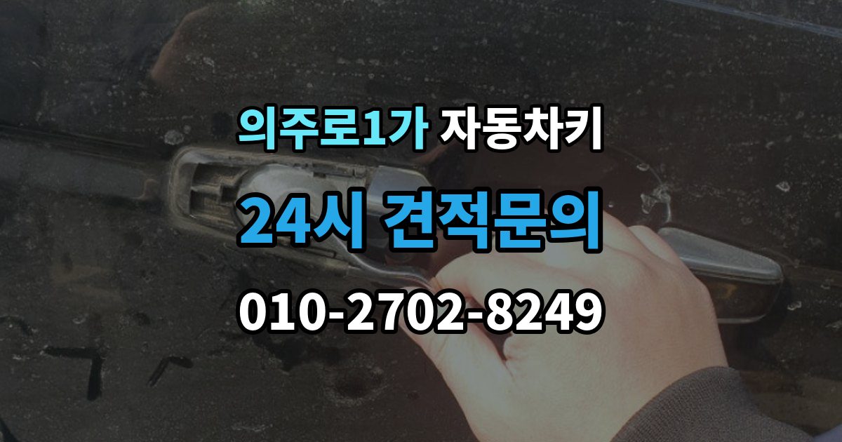 의주로1가 자동차키 스마트키와 일반키 차이 쉽게 보기