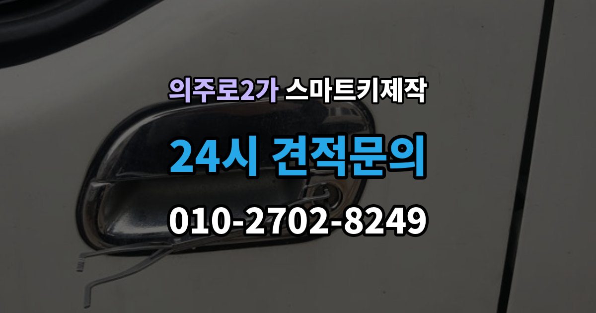 의주로2가 스마트키 제작 차량별 버튼 배열과 의미 살펴보기