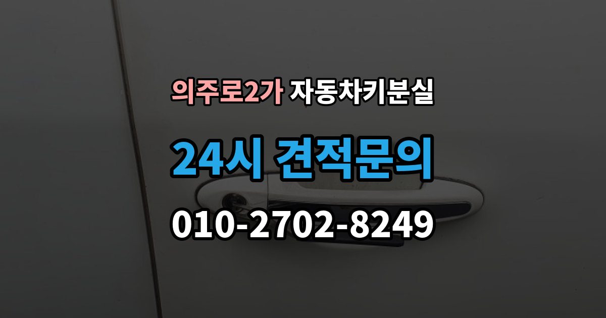 의주로2가 자동차키 분실 보험 긴급출동이 도와주는 범위와 한계