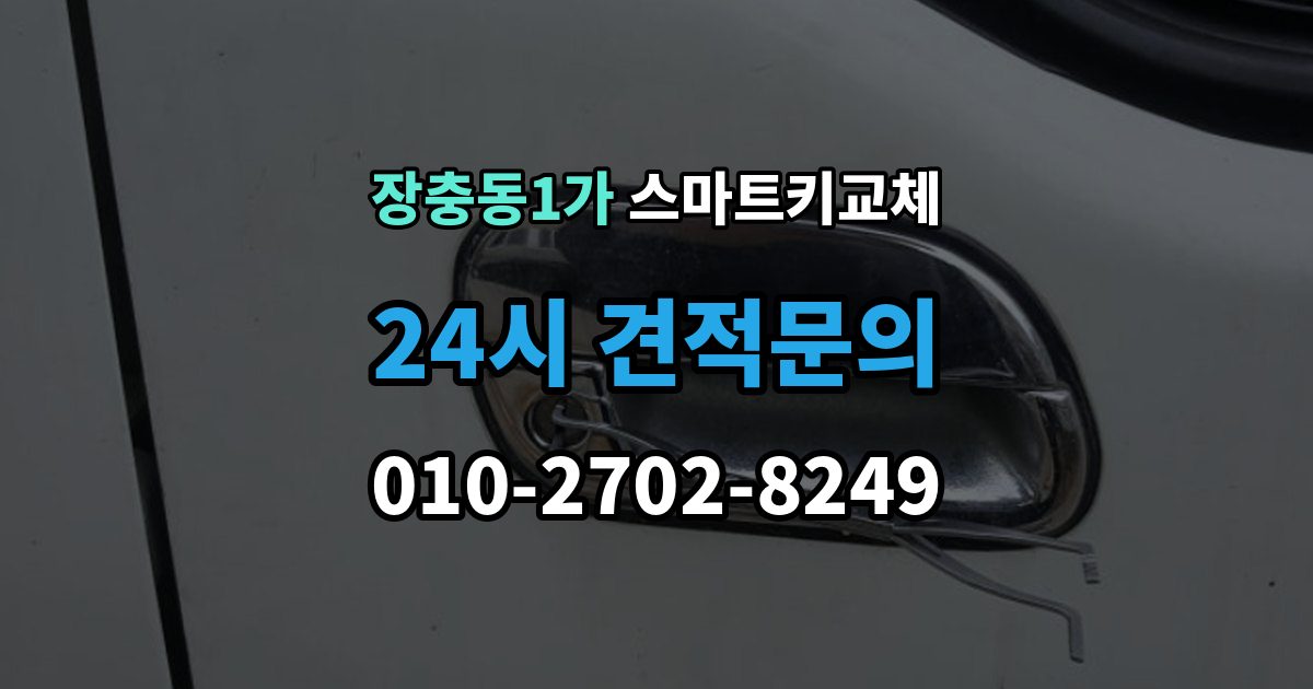 장충동1가 스마트키 교체 잠금 해제 전에 알아둘 안전 수칙