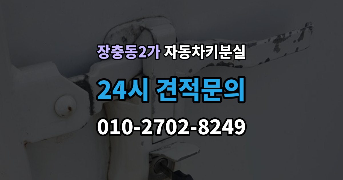 장충동2가 차 키 잃어버렸을 때 임시 대응과 정식 재발급 차이