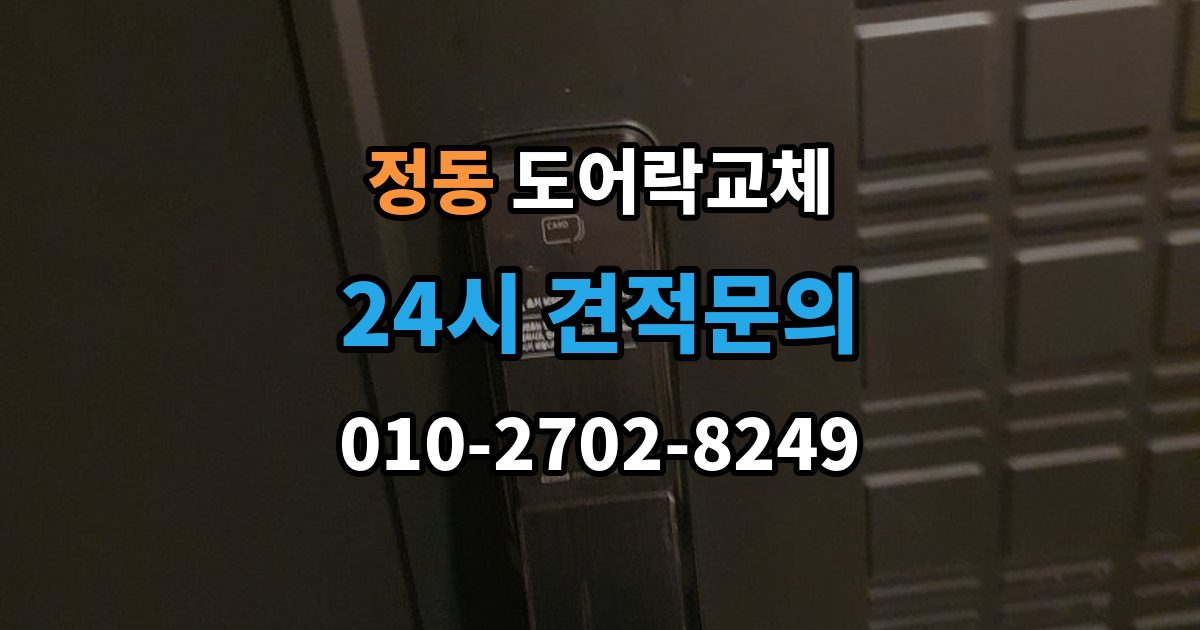 서울 중구 정동 도어락 교체 문틀 스트라이커 조정이 함께 필요한 경우