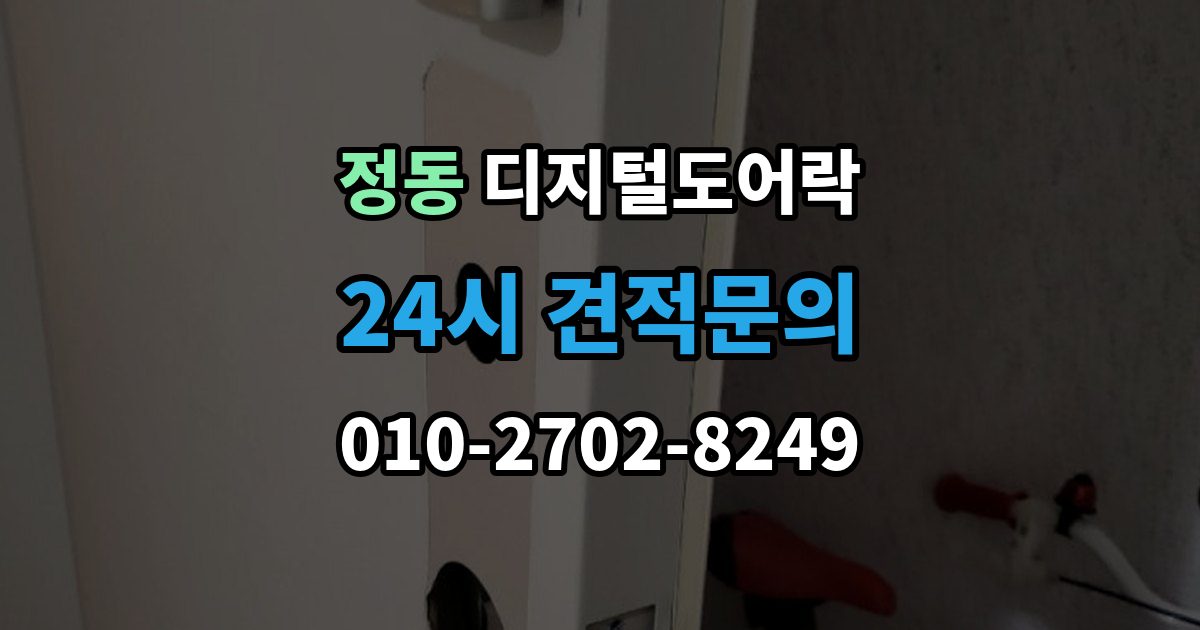 서울 중구 정동 디지털 도어락 실내 잠금 해제 버튼이 유용한 순간