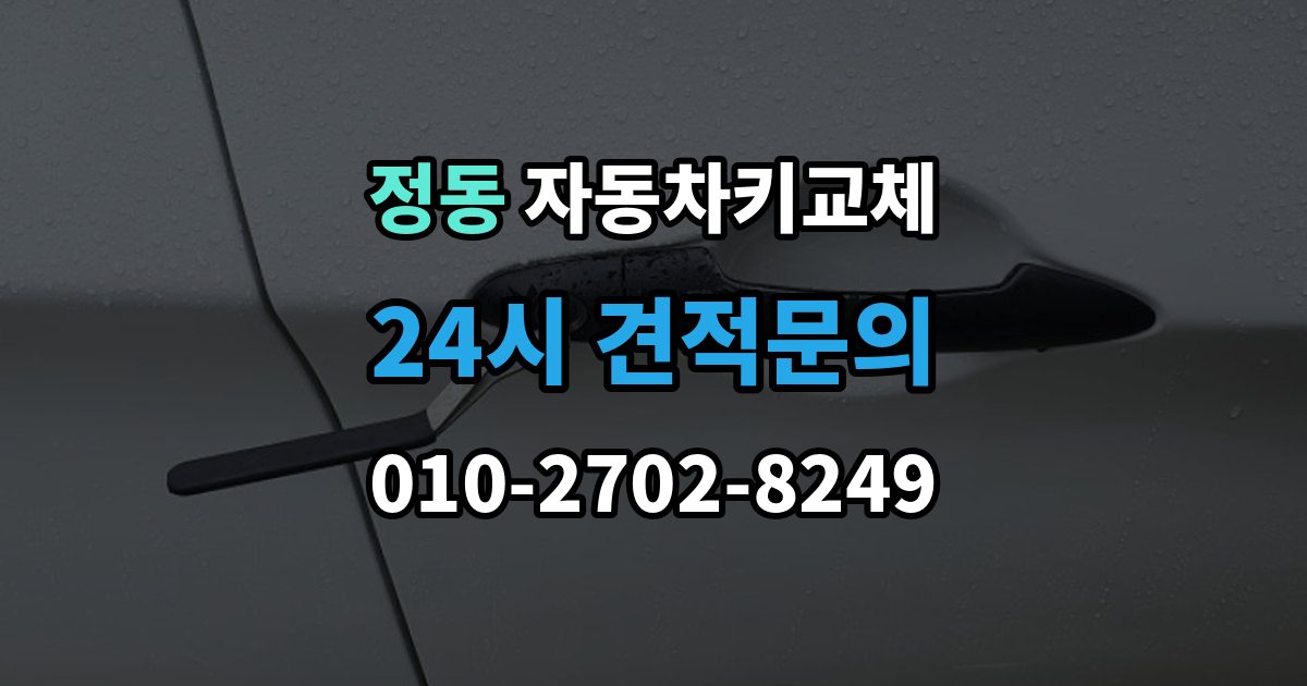 서울 중구 정동 자동차키 교체 내 차에 맞는 해결책 찾는 법