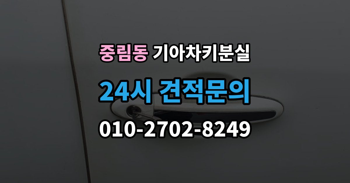 중림동 기아 차키 분실 문은 열리는데 시동이 안 걸릴 때 확인할 점