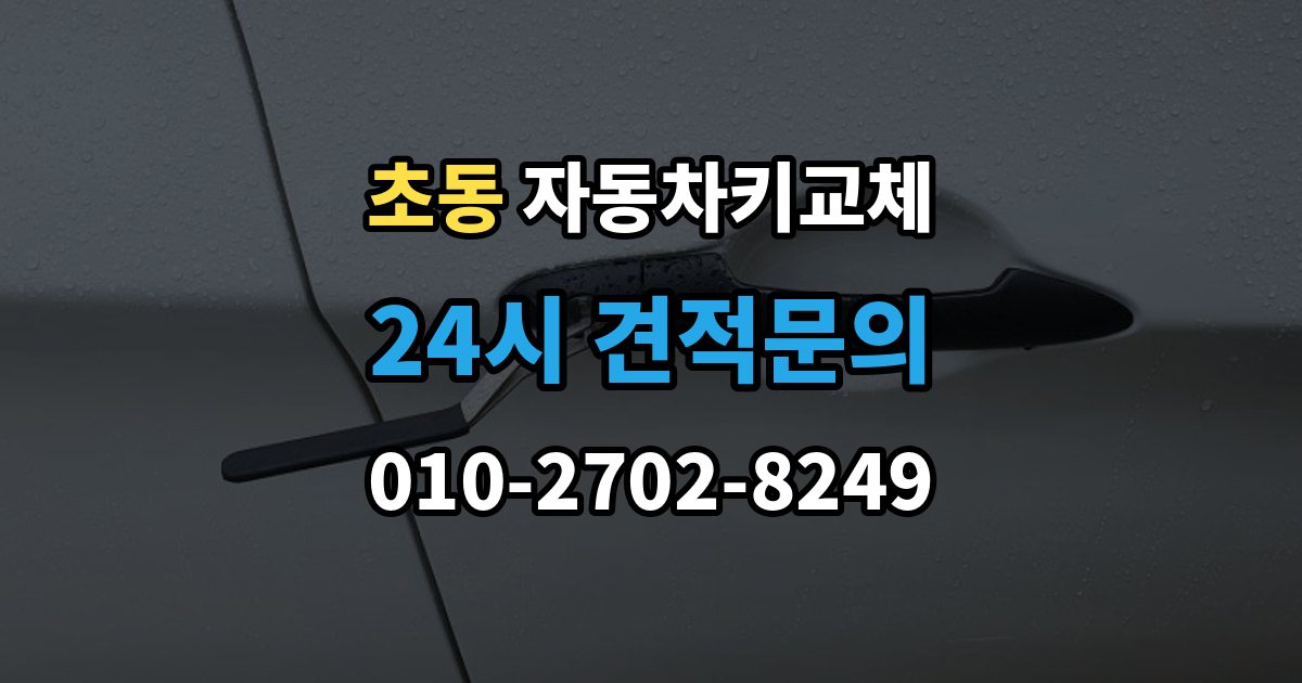 초동 자동차키 교체 차량 모델에 따라 달라지는 대응법