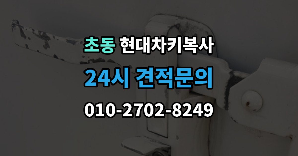 초동 현대 차키 복사 출장 안내 - 출동 요청 전에 알아둘 제작 가능 범위