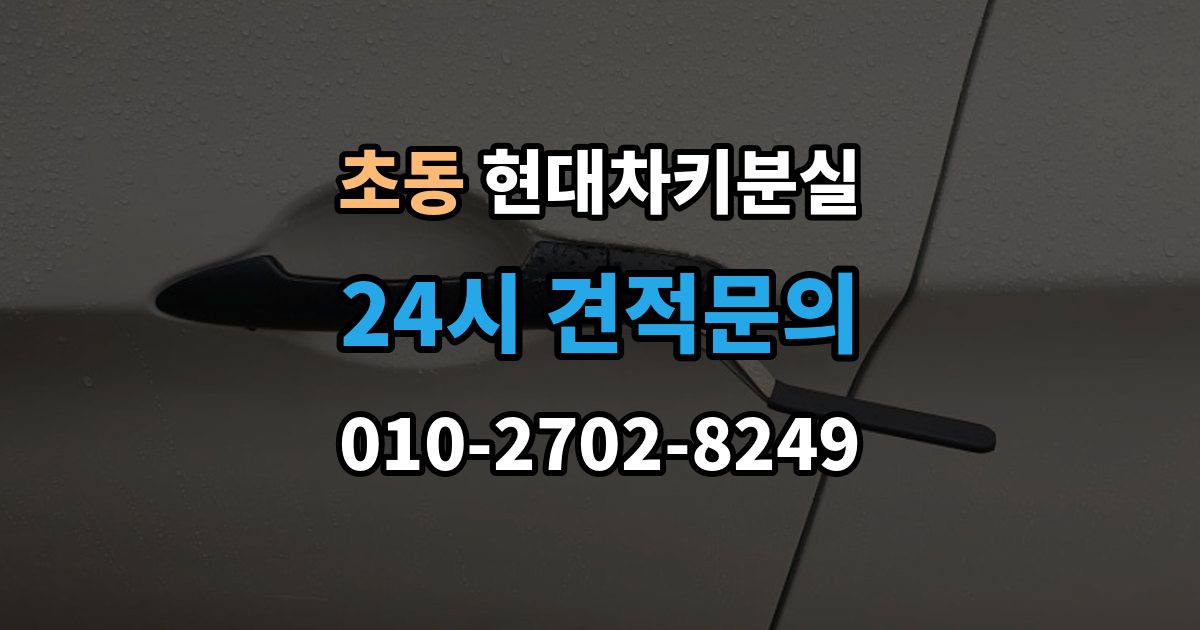 초동 현대 차키 분실 출장 안내 - 등록 정보가 맞지 않을 때 보완 절차