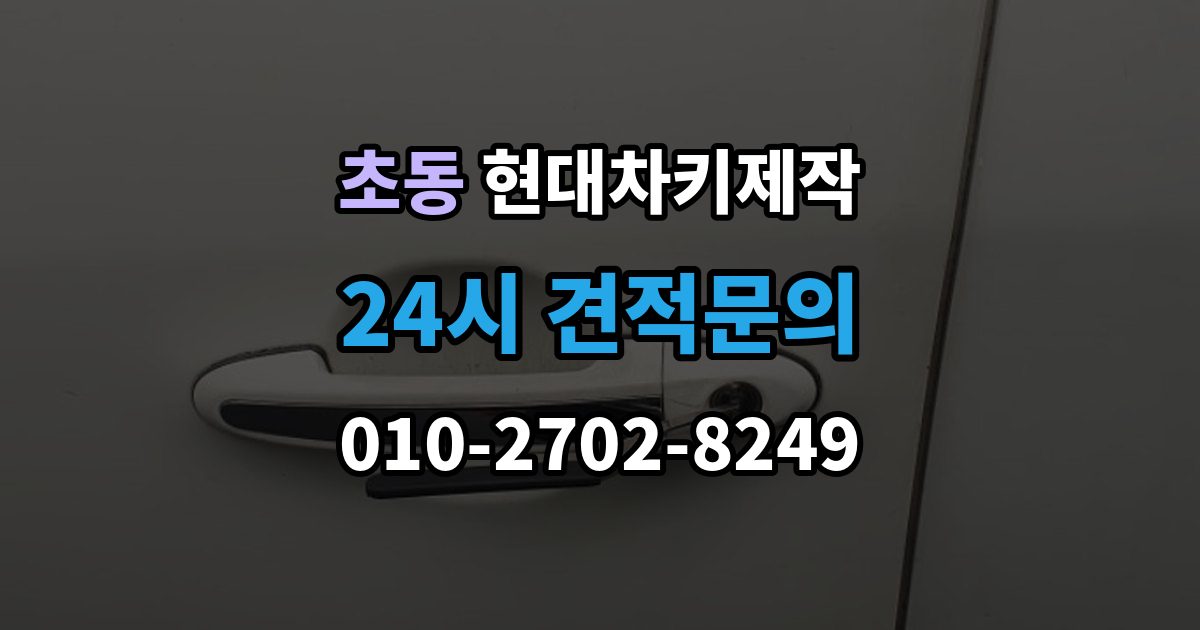초동 현대 차키 제작 출장 안내 - 키 케이스 파손 시 하우징 복원 가능 범위