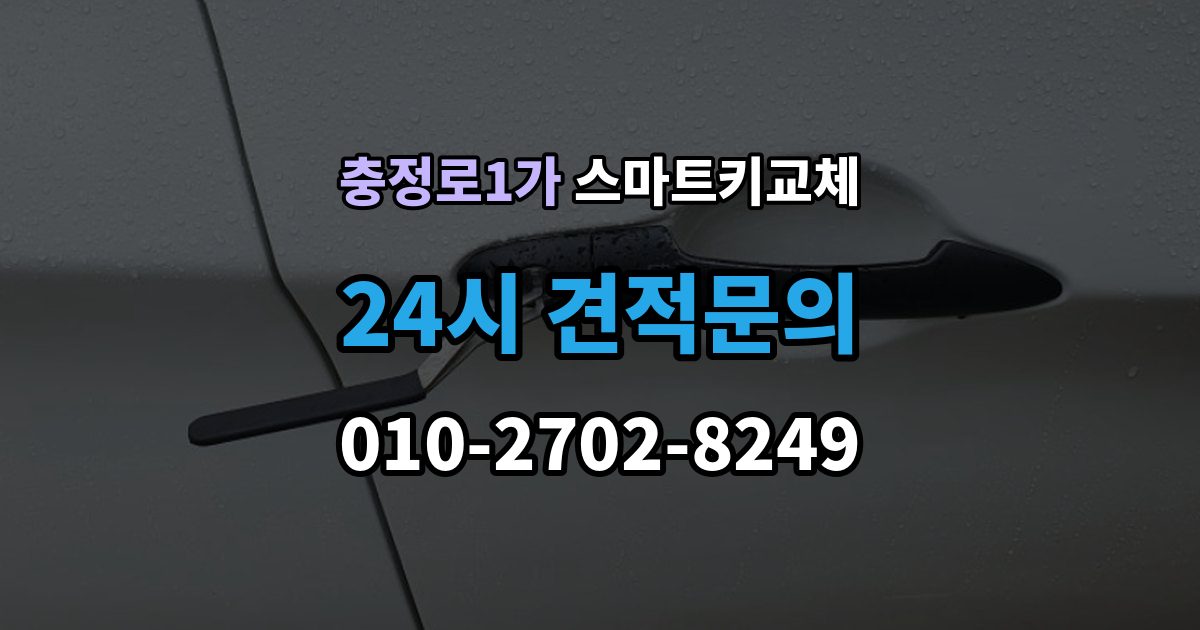 충정로1가 스마트키 교체 잠금 상태에서 무리 없이 열어야 할 경우