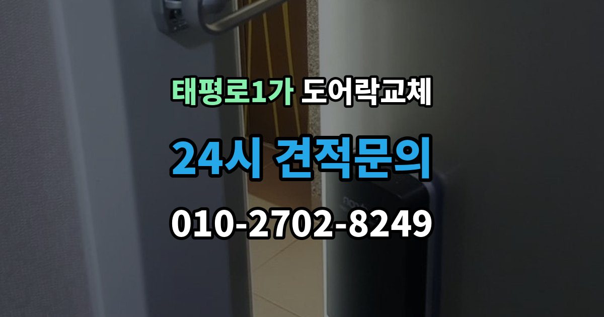 서울 중구 태평로1가 도어락 교체 상가 출입문 도어락을 바꿀 때 확인할 사용 인원