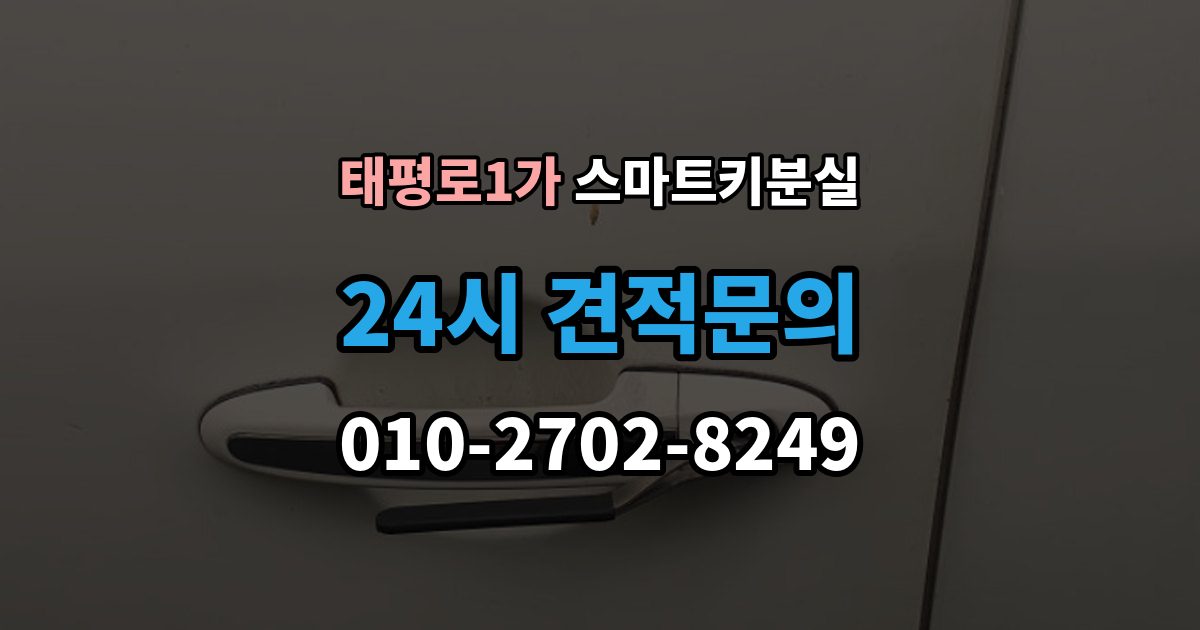 서울 중구 태평로1가 스마트키 분실 마지막으로 넣어둔 장소를 찾는 실전 팁