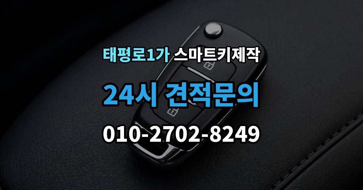 서울 중구 태평로1가 스마트키 제작 견인 없이 처리되는 사례와 조건