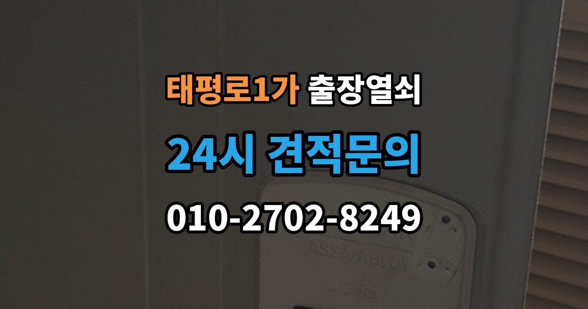서울 중구 태평로1가 출장 열쇠 문이 열린 뒤 잠금장치 상태를 살피는 이유