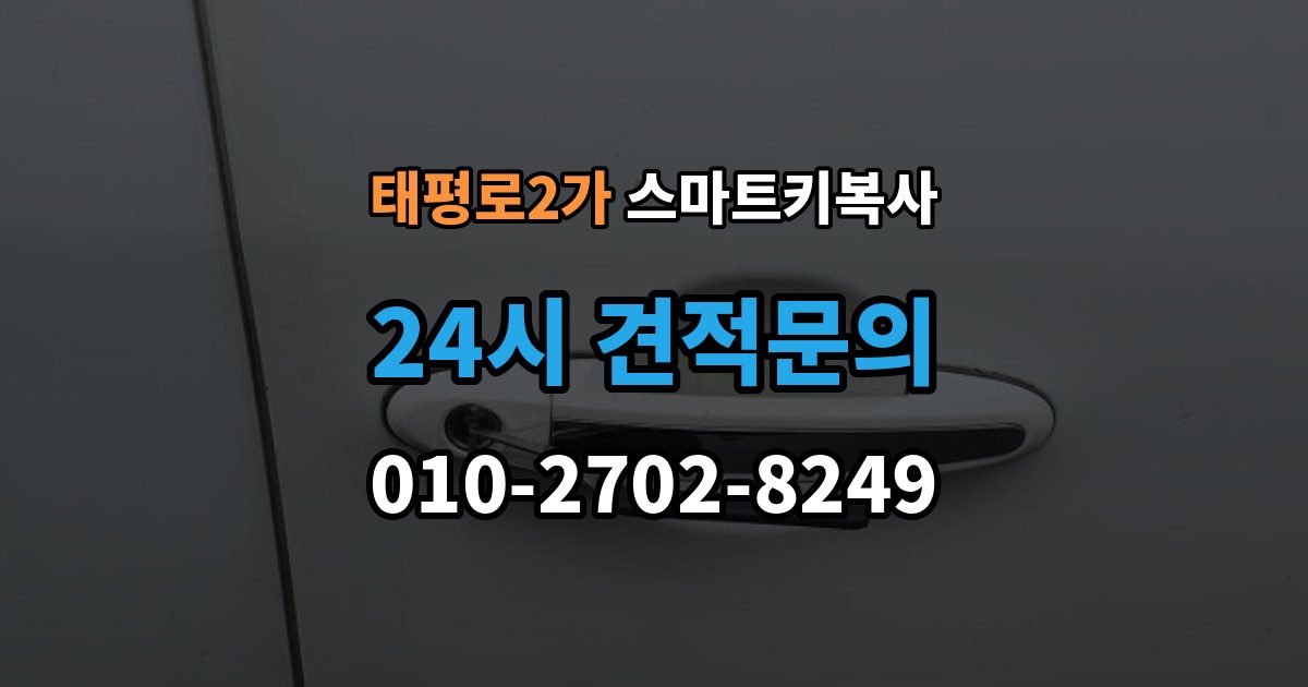 서울 중구 태평로2가 스마트키 복사 작업을 맡길 때 신뢰도 판단 기준