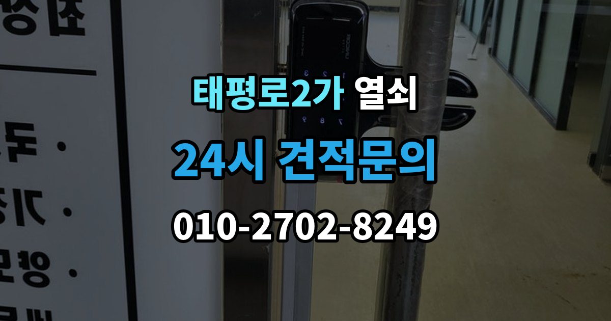 서울 중구 태평로2가 열쇠 도어클로저 조정이 필요한 대표 증상