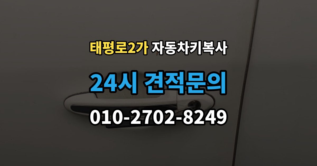 서울 중구 태평로2가 자동차키 복사 복제 후 도어와 시동 작동을 확인하는 이유